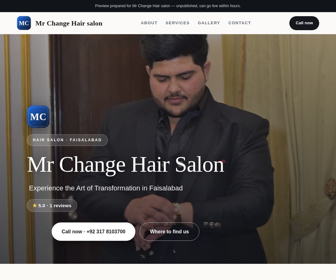 Mr Change Hair salon