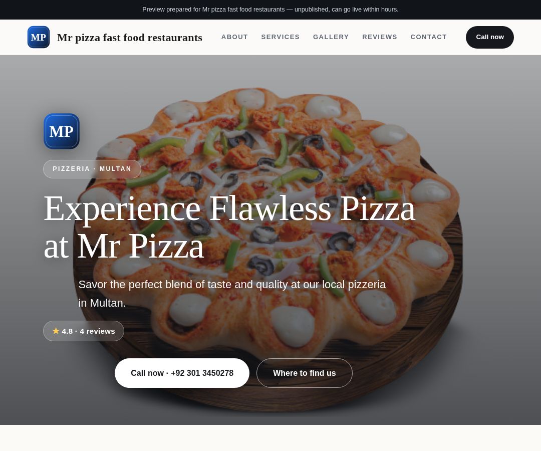 Mr pizza fast food restaurants