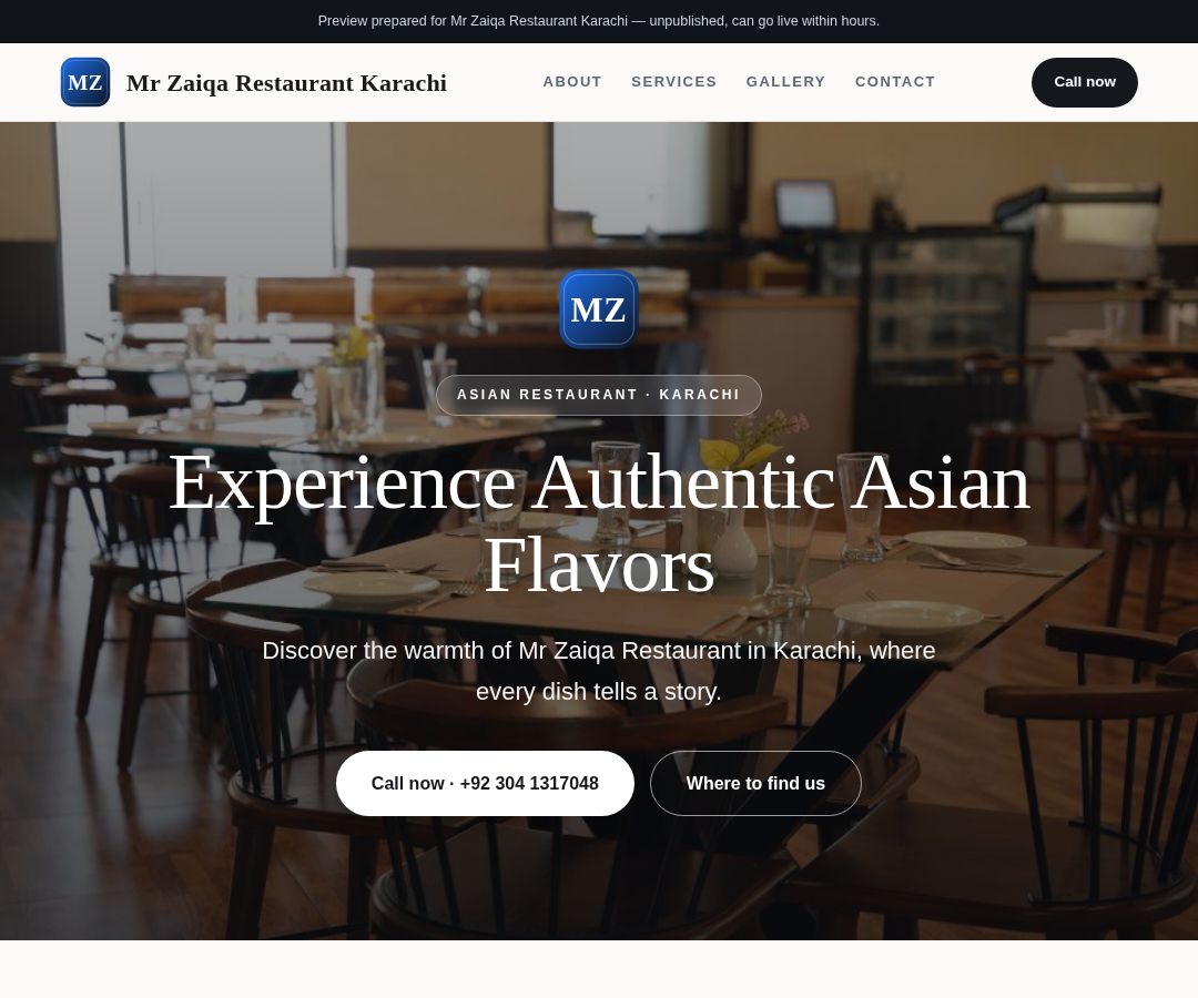 Mr Zaiqa Restaurant Karachi