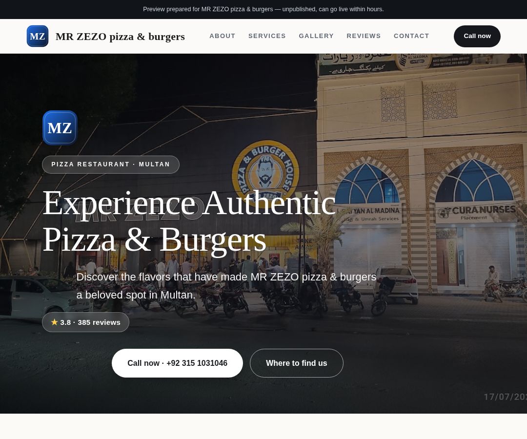 MR ZEZO pizza & burgers