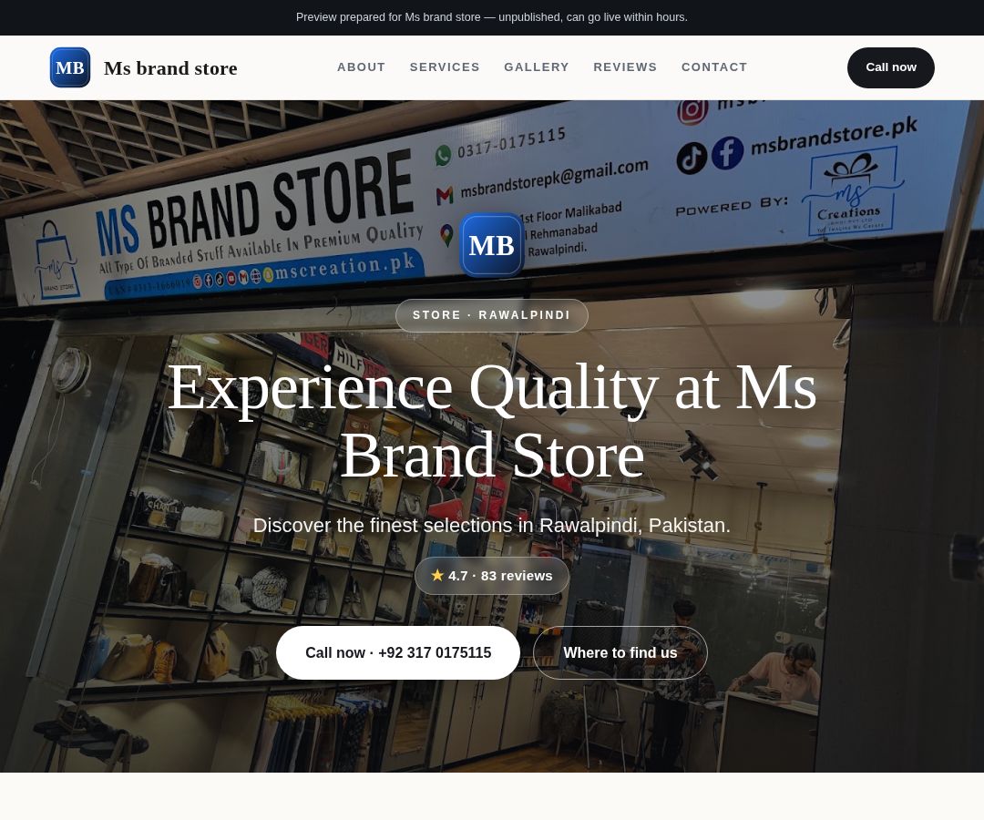 Ms brand store
