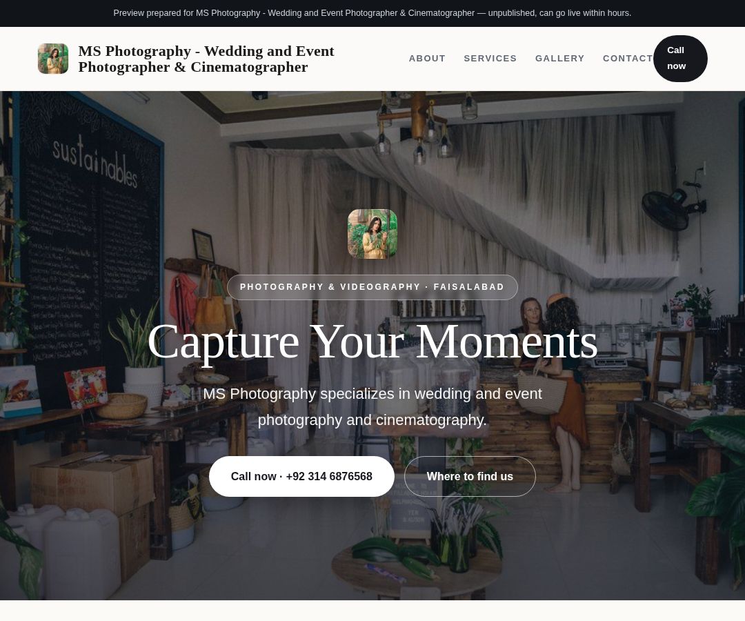 MS Photography - Wedding and Event Photographer & Cinematographer