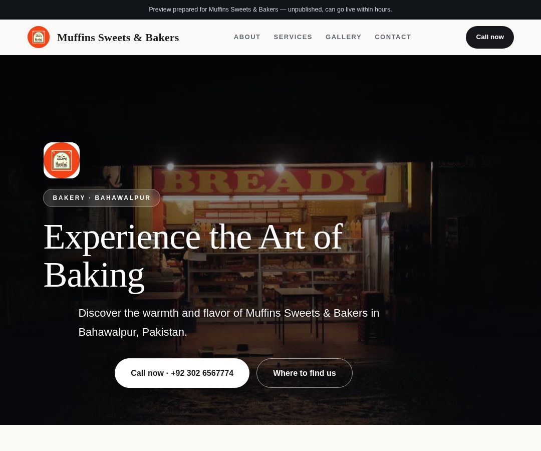 Muffins Sweets & Bakers