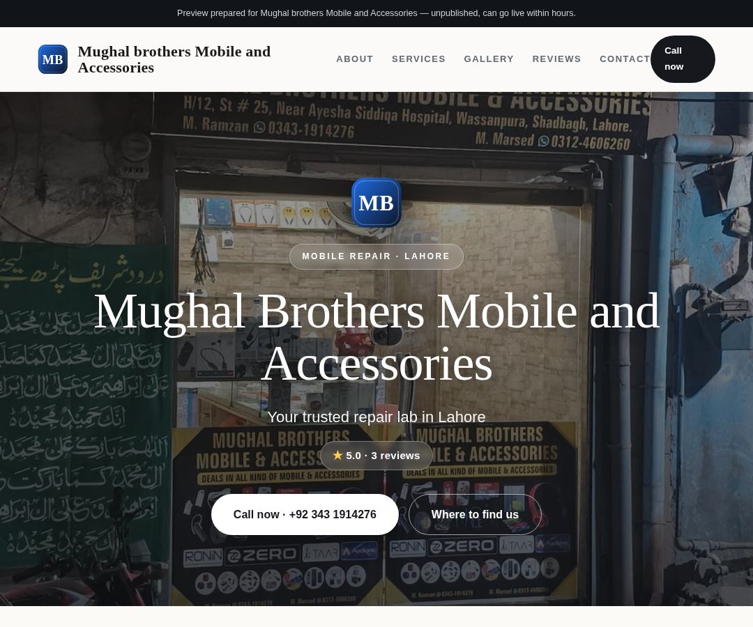 Mughal brothers Mobile and Accessories