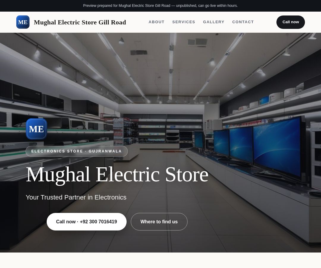 Mughal Electric Store Gill Road
