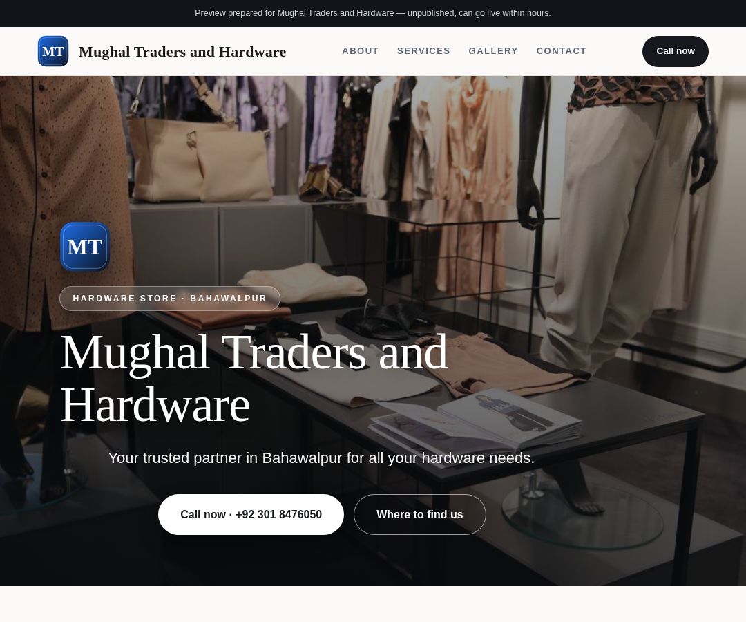Mughal Traders and Hardware