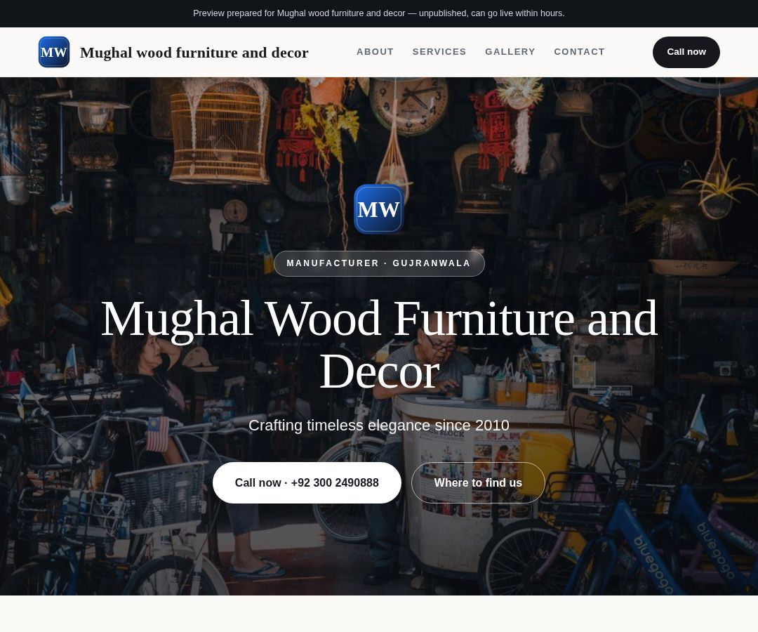 Mughal wood furniture and decor