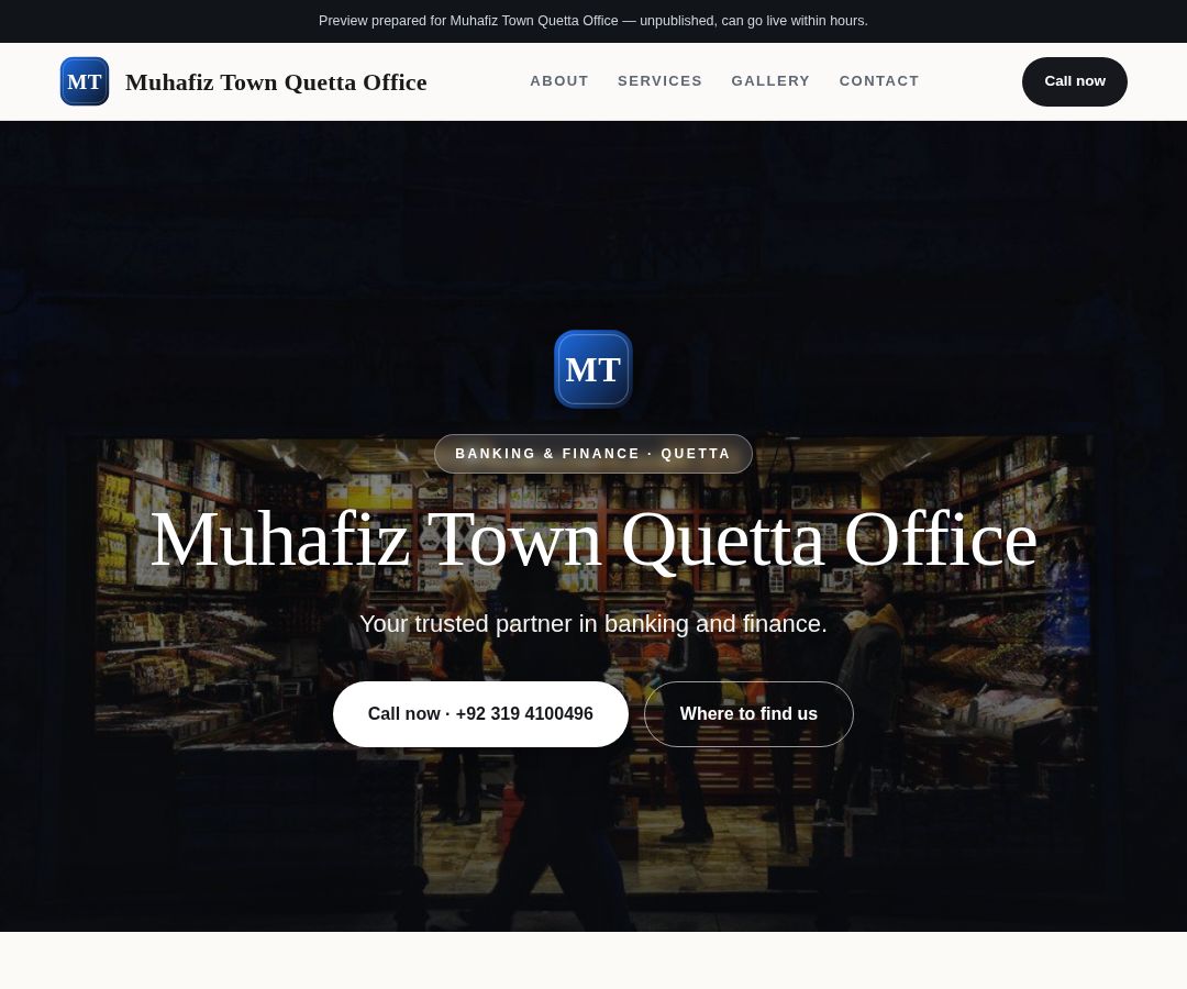 Muhafiz Town Quetta Office