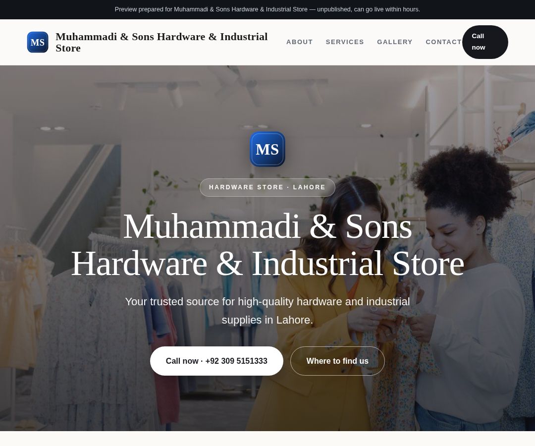 Muhammadi & Sons Hardware & Industrial Store
