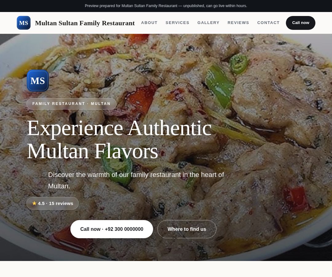 Multan Sultan Family Restaurant