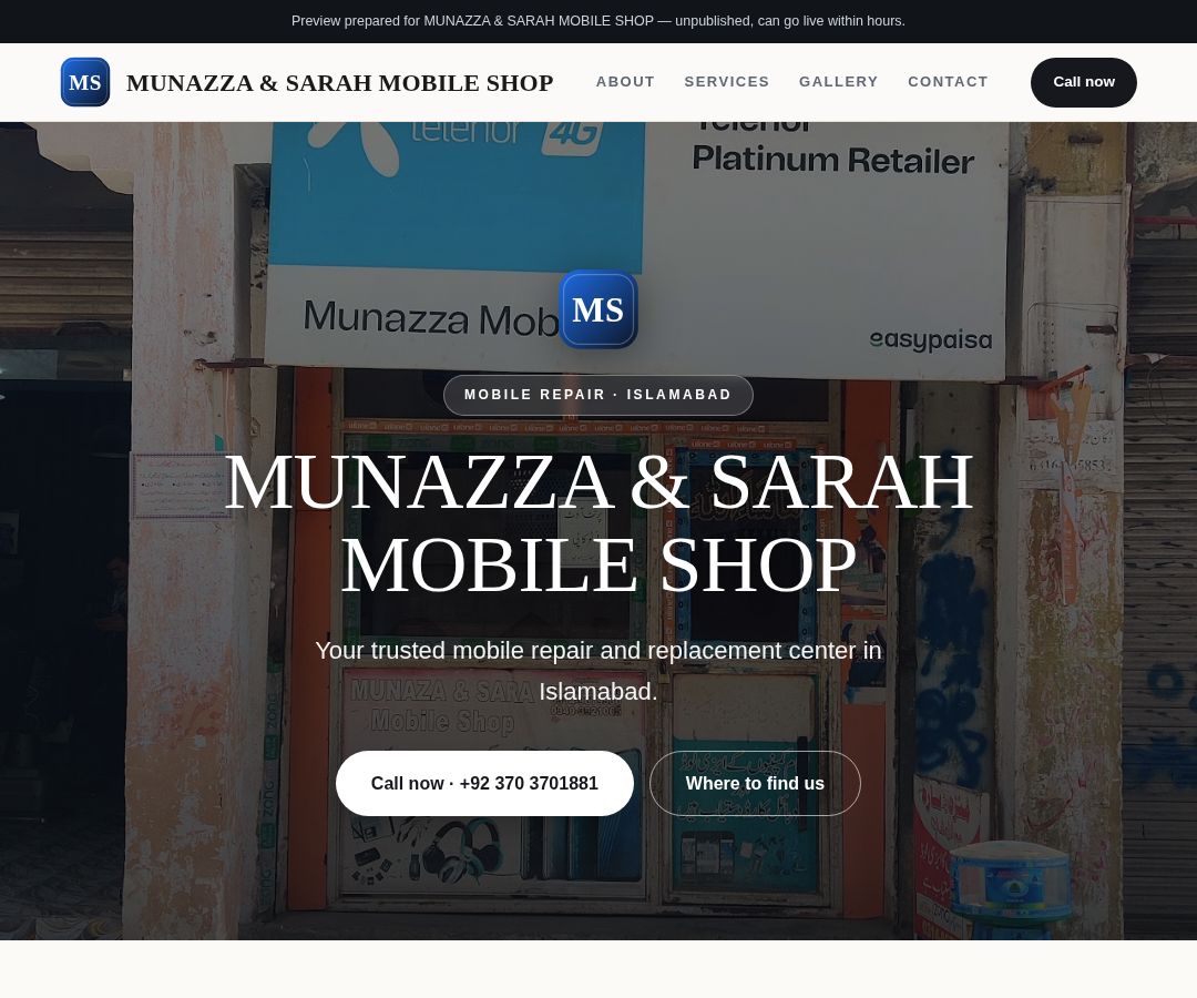 MUNAZZA & SARAH MOBILE SHOP
