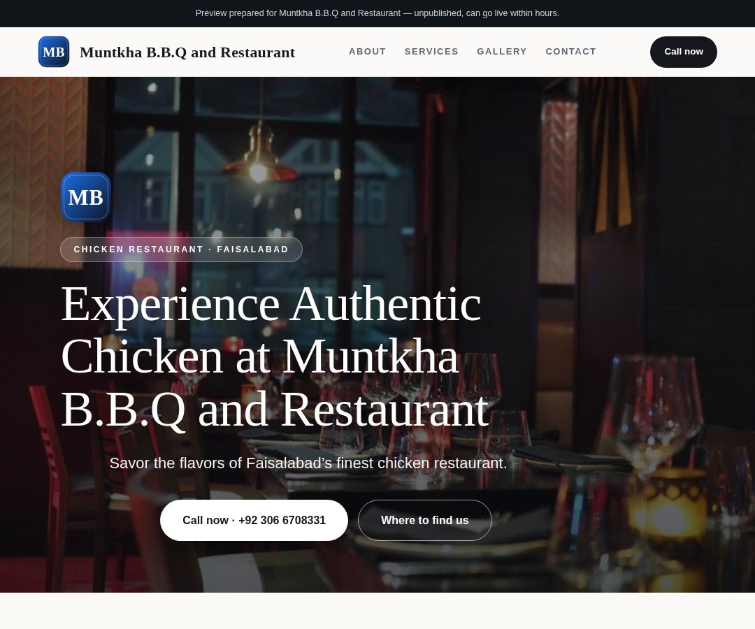 Muntkha B.B.Q and Restaurant