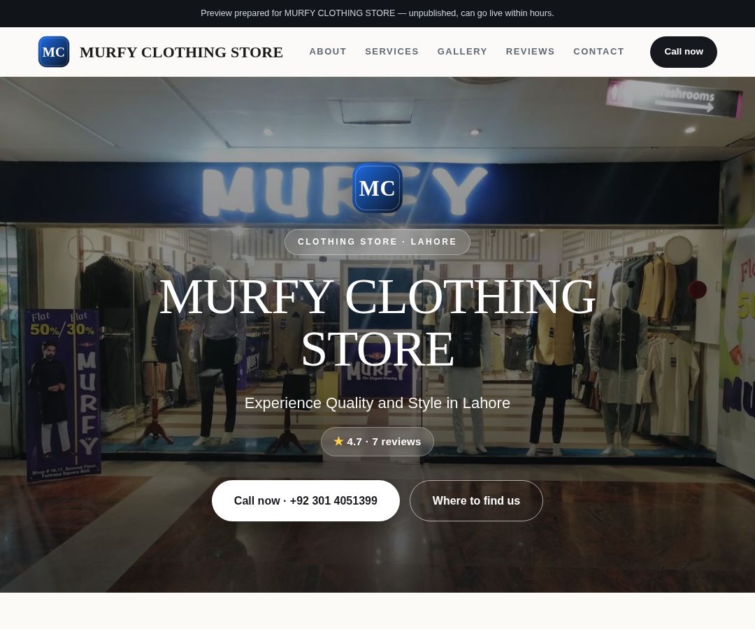 MURFY CLOTHING STORE
