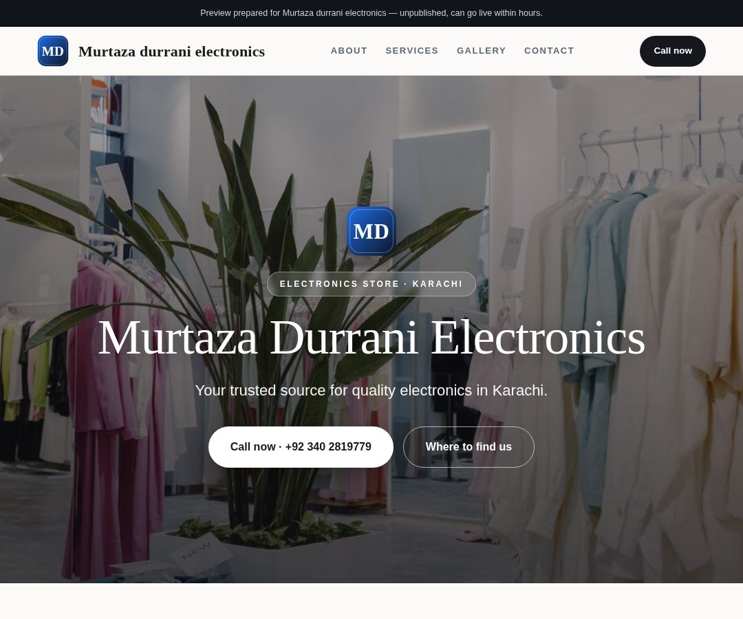 Murtaza durrani electronics
