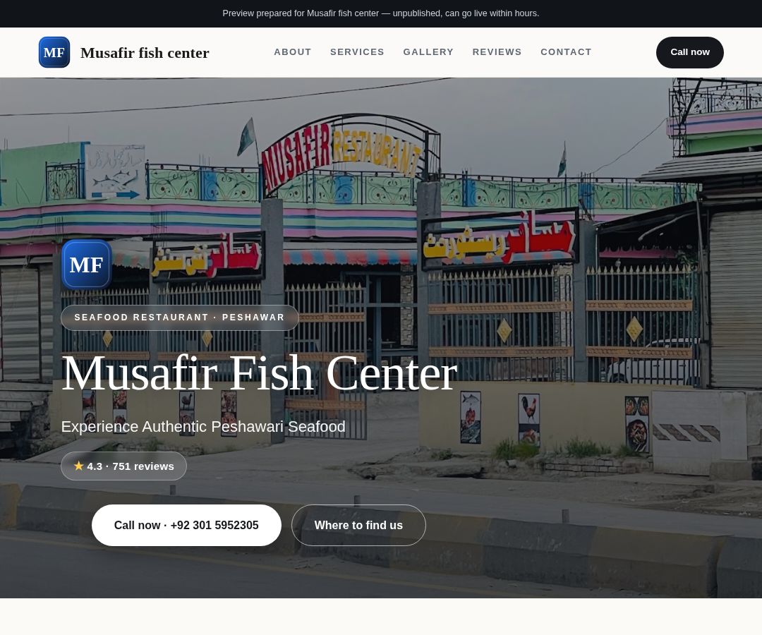 Musafir fish center