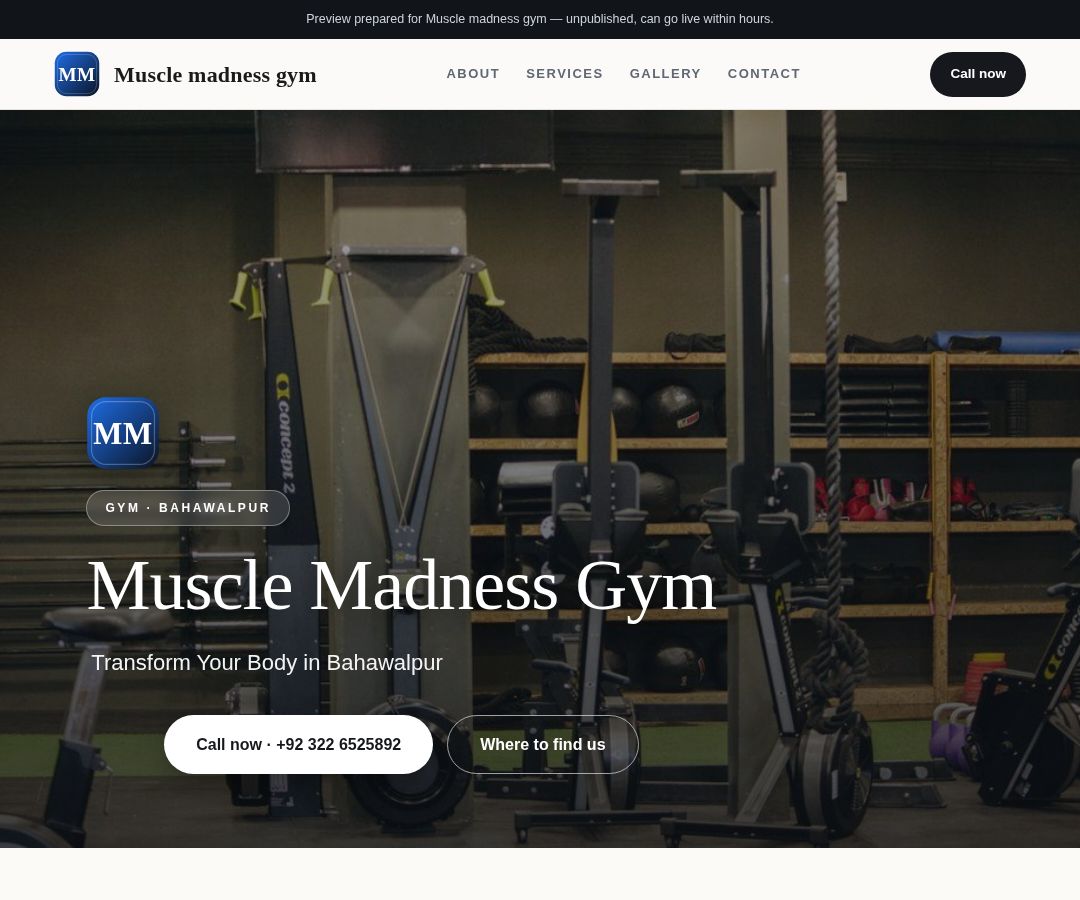 Muscle madness gym