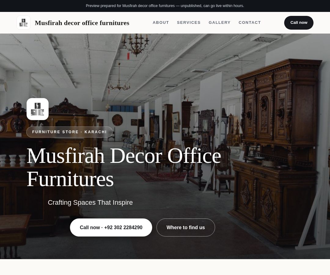 Musfirah decor office furnitures