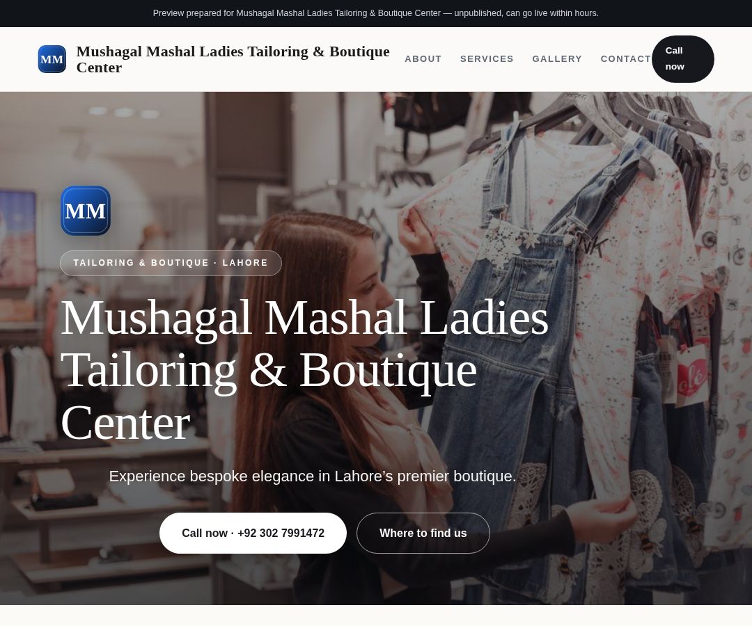 Mushagal Mashal Ladies Tailoring & Boutique Center