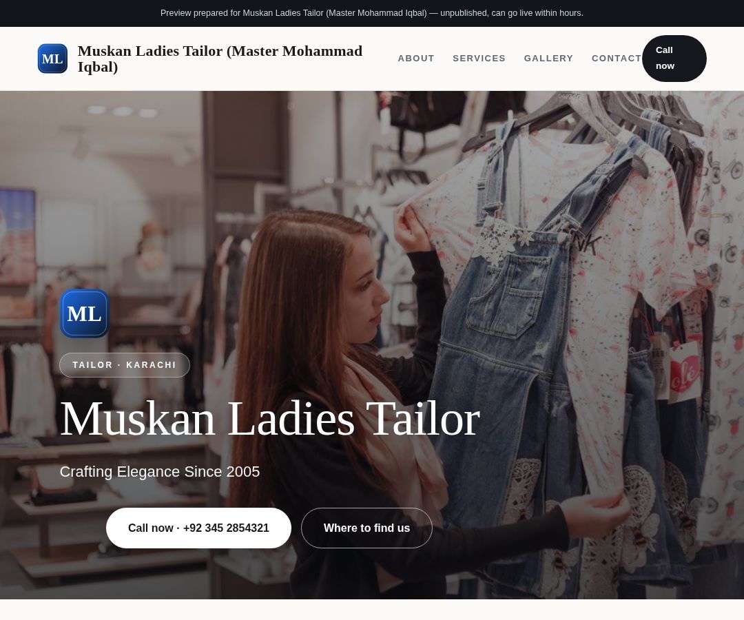 Muskan Ladies Tailor (Master Mohammad Iqbal)