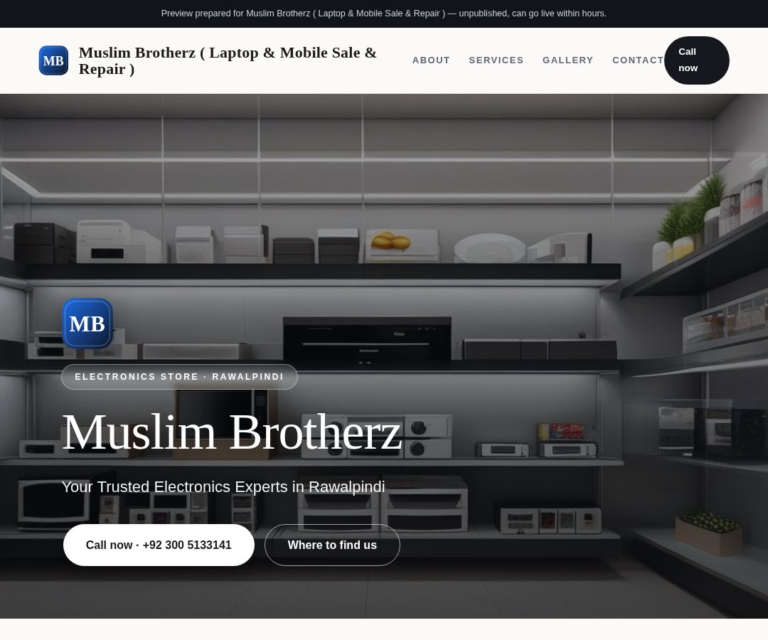 Muslim Brotherz ( Laptop & Mobile Sale & Repair )