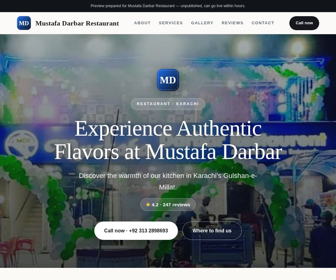 Mustafa Darbar Restaurant