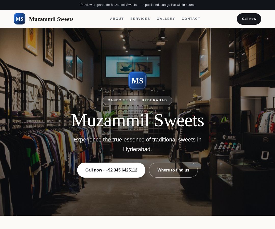 Muzammil Sweets