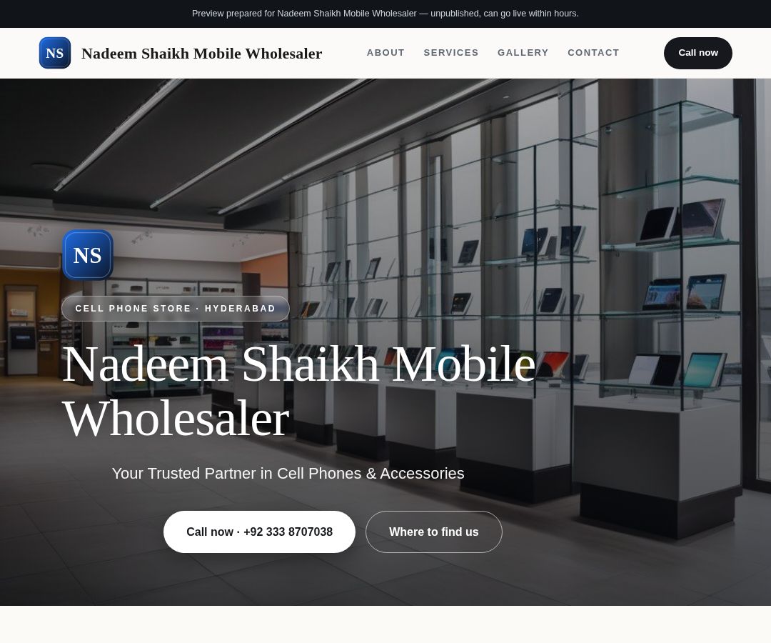 Nadeem Shaikh Mobile Wholesaler