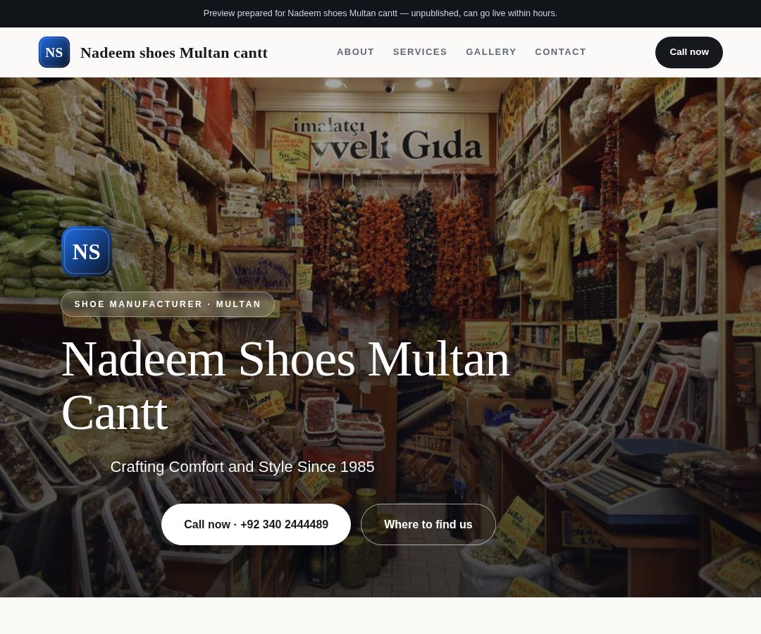 Nadeem shoes Multan cantt