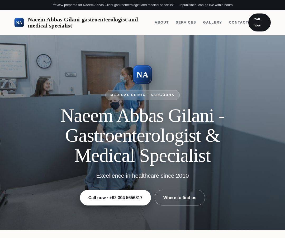 Naeem Abbas Gilani-gastroenterologist and medical specialist