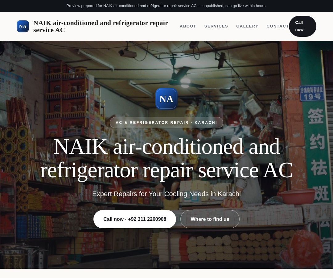 NAIK air-conditioned and refrigerator repair service AC