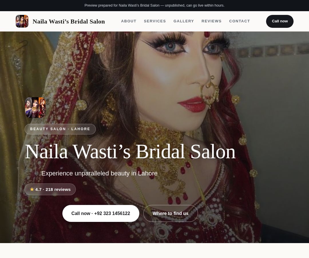 Naila Wasti’s Bridal Salon