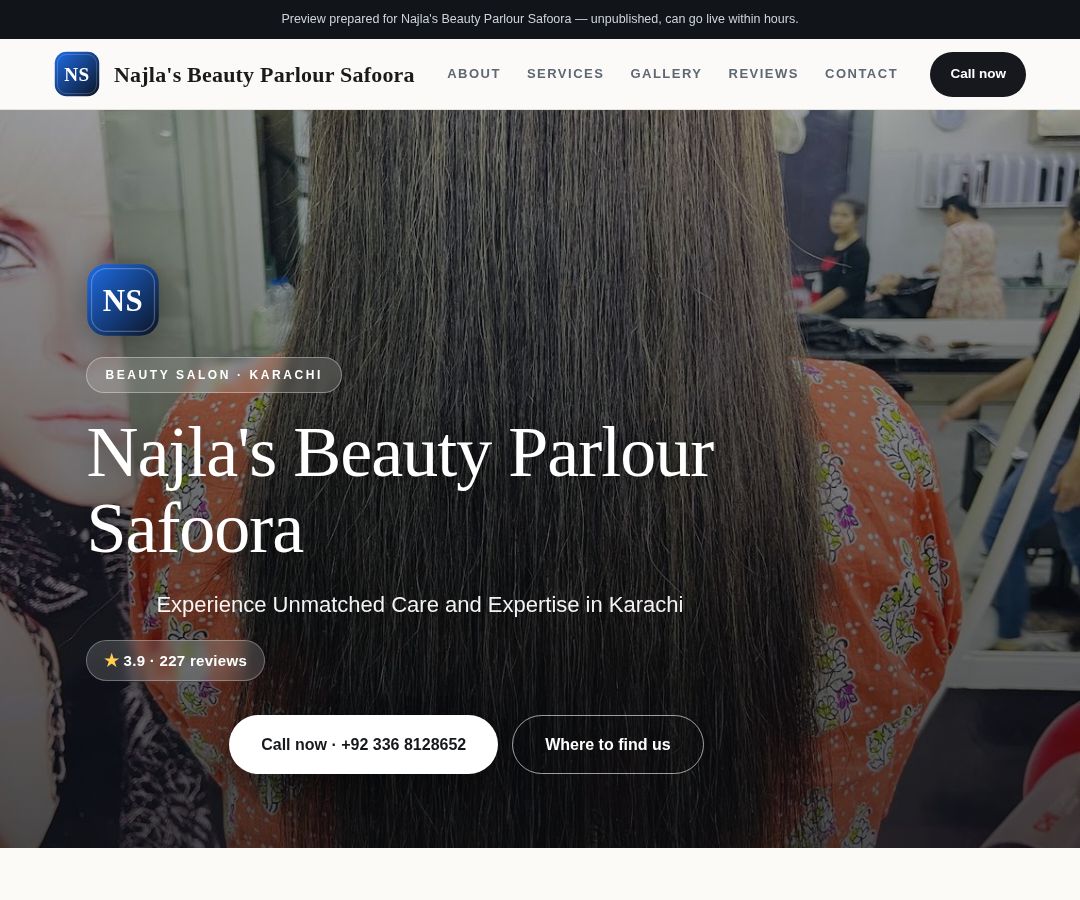 Najla's Beauty Parlour Safoora