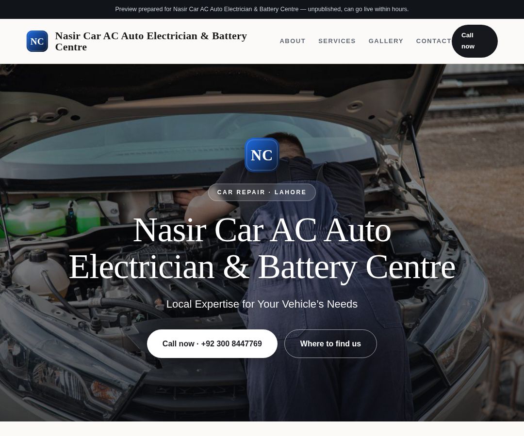 Nasir Car AC Auto Electrician & Battery Centre