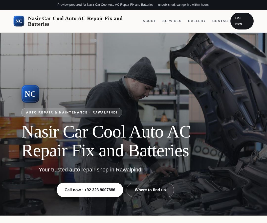 Nasir Car Cool Auto AC Repair Fix and Batteries