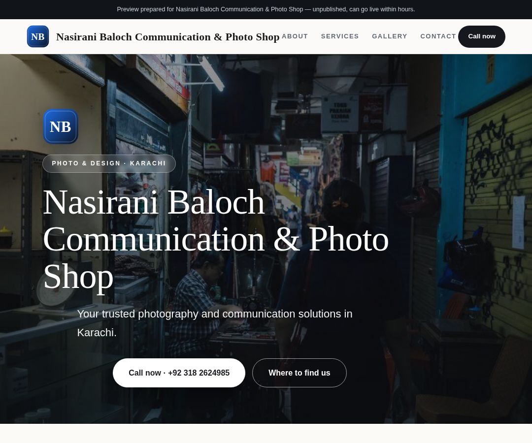 Nasirani Baloch Communication & Photo Shop