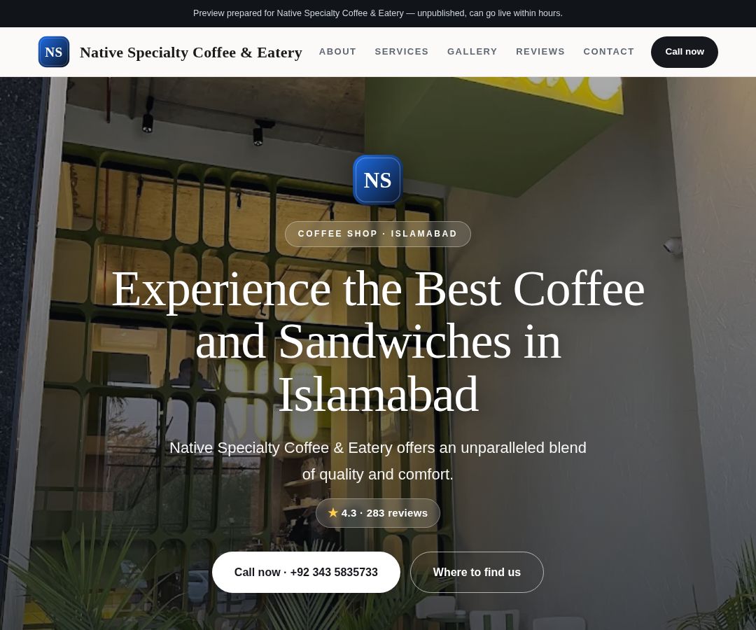 Native Specialty Coffee & Eatery