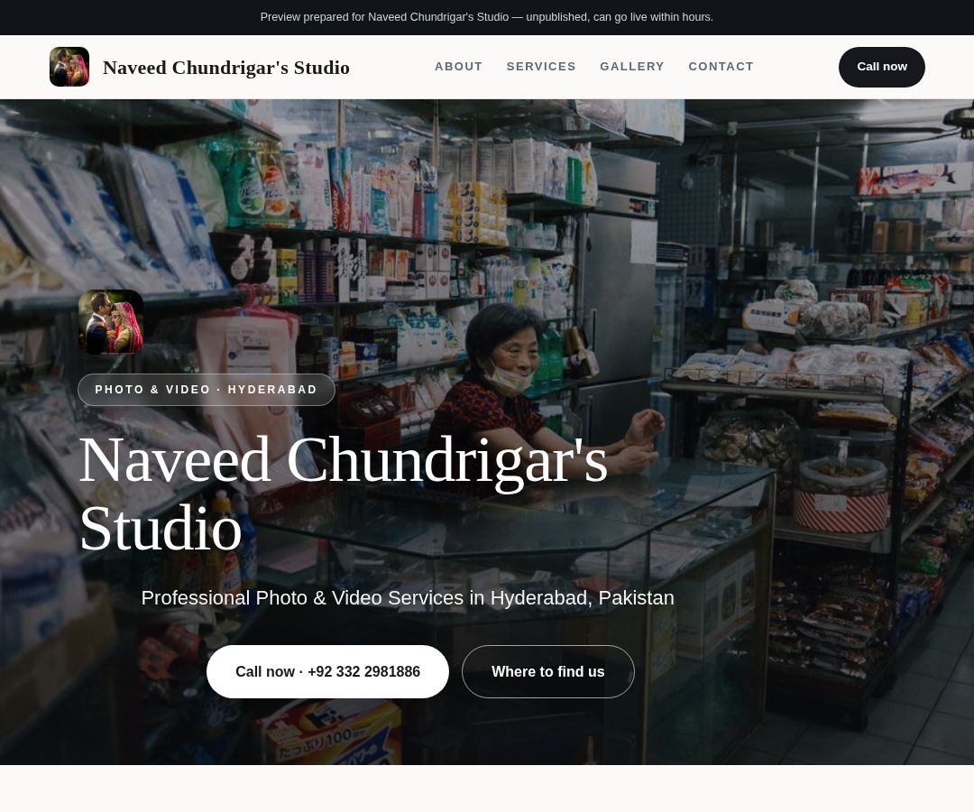 Naveed Chundrigar's Studio