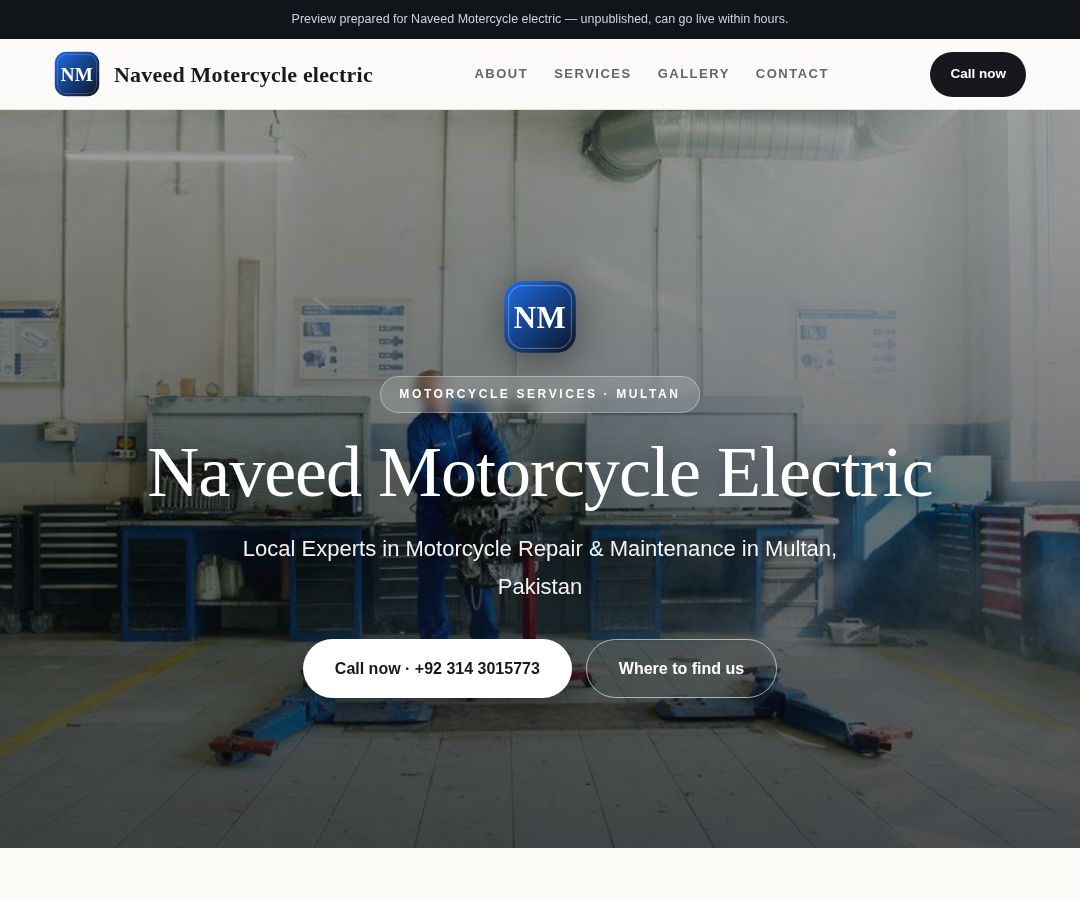 Naveed Motercycle electric