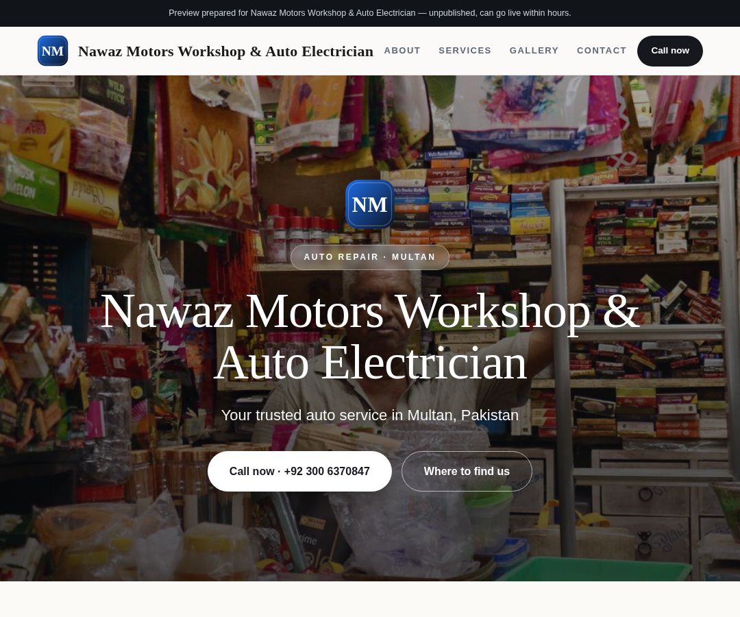 Nawaz Motors Workshop & Auto Electrician