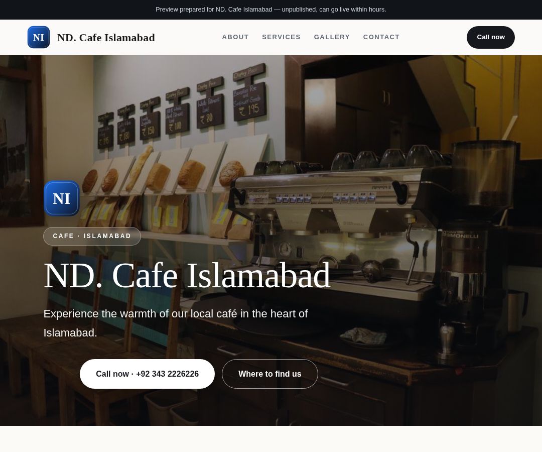 ND. Cafe Islamabad