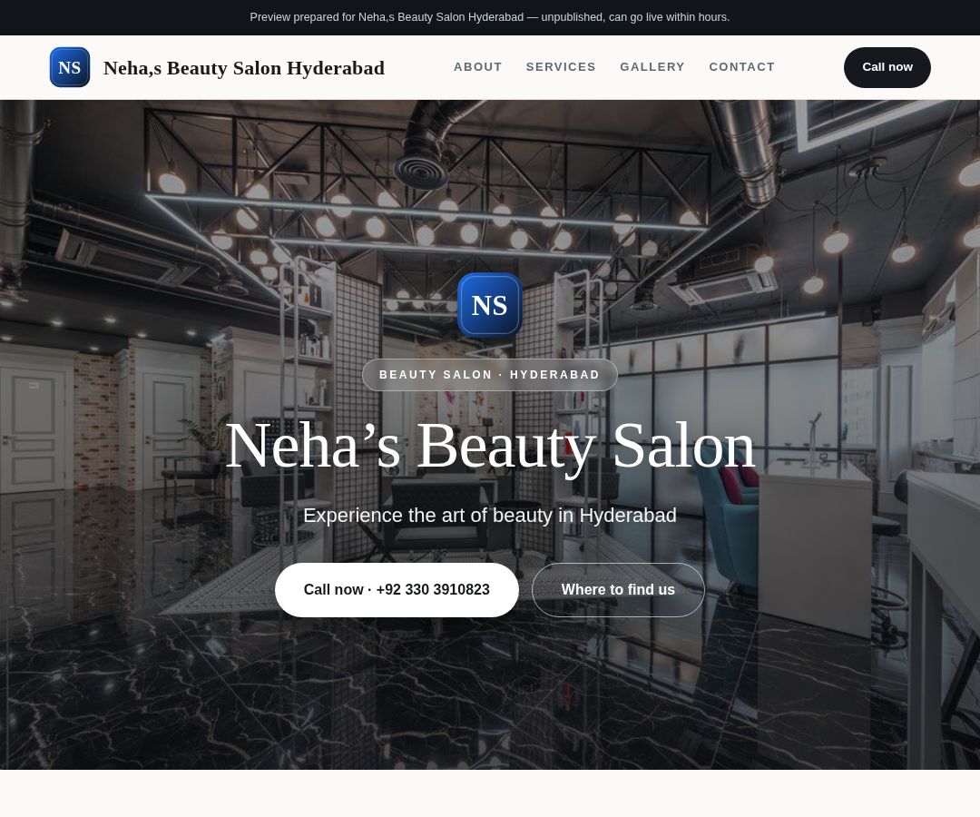 Neha,s Beauty Salon Hyderabad