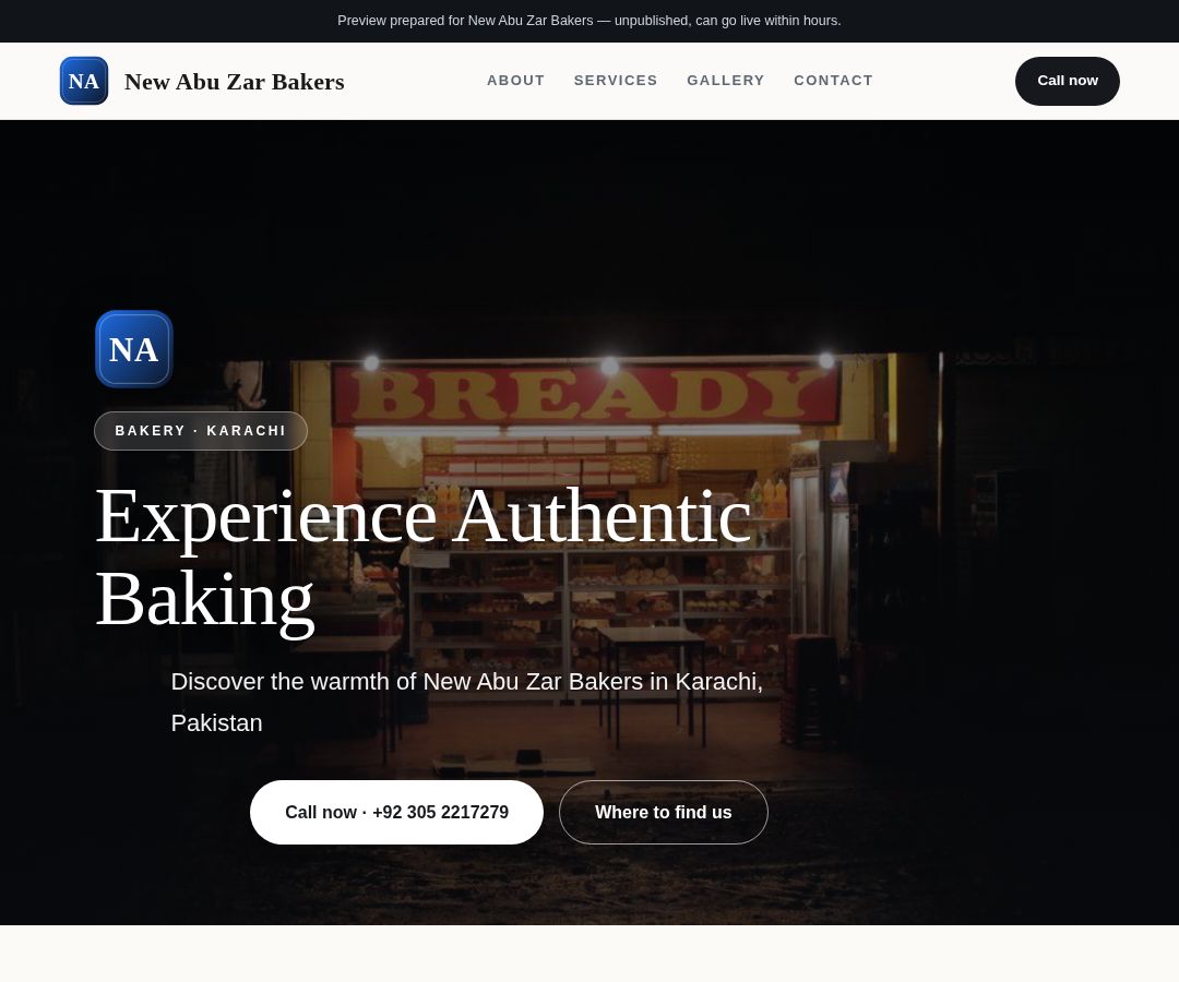 New Abu Zar Bakers