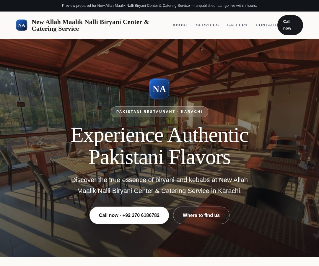 New Allah Maalik Nalli Biryani Center & Catering Service