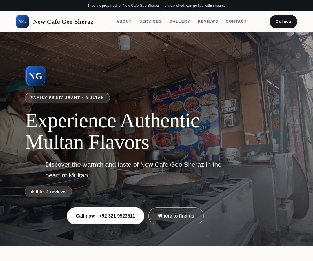 New Cafe Geo Sheraz