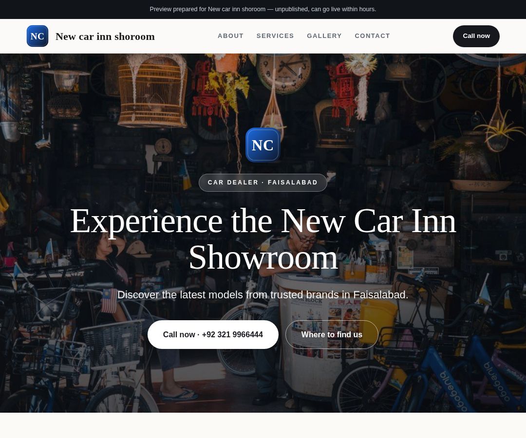 New car inn shoroom