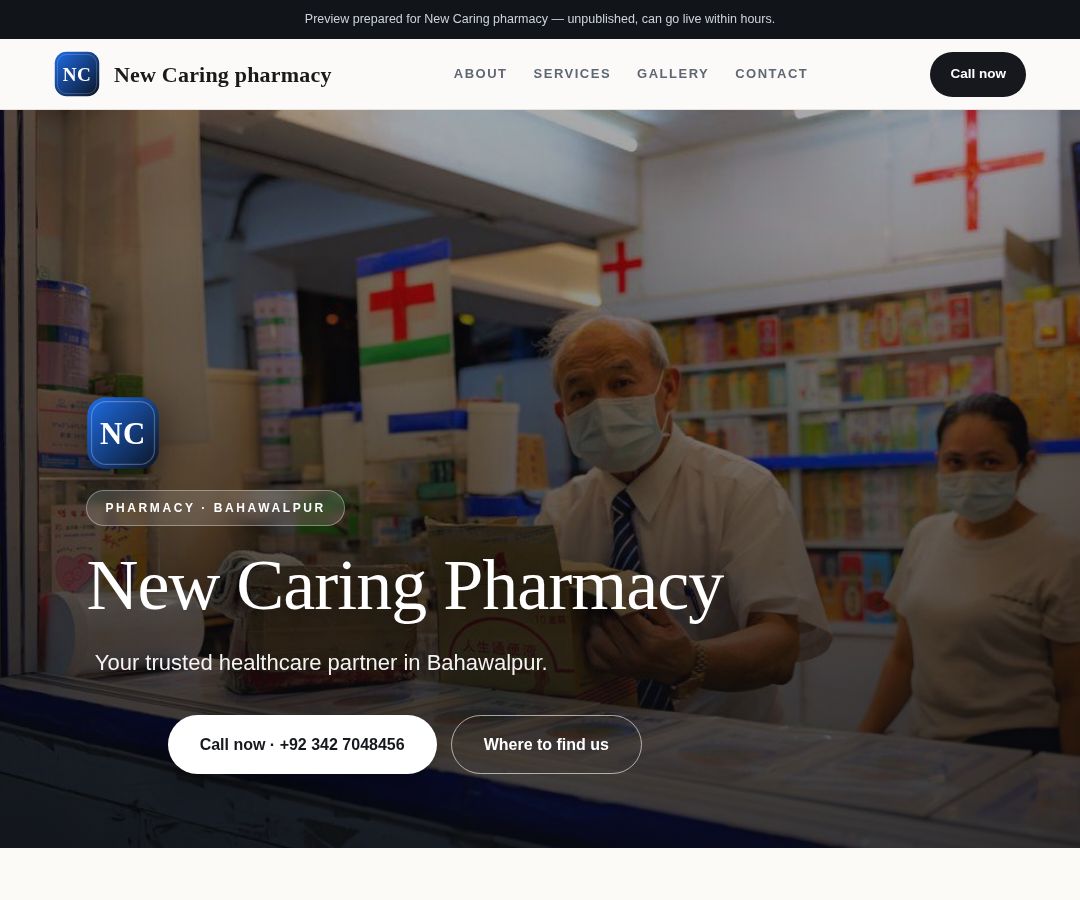 New Caring pharmacy