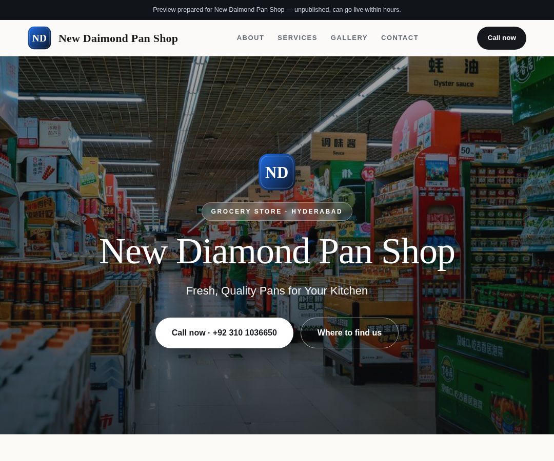 New Daimond Pan Shop