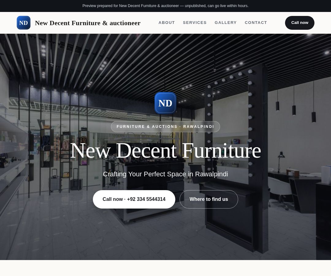 New Decent Furniture & auctioneer