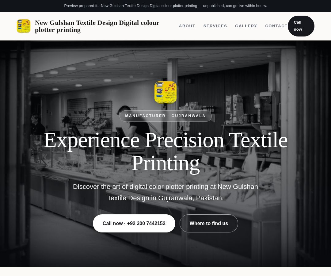 New Gulshan Textile Design Digital colour plotter printing