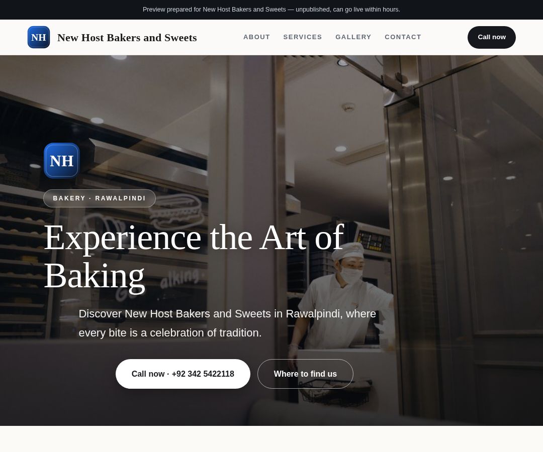 New Host Bakers and Sweets